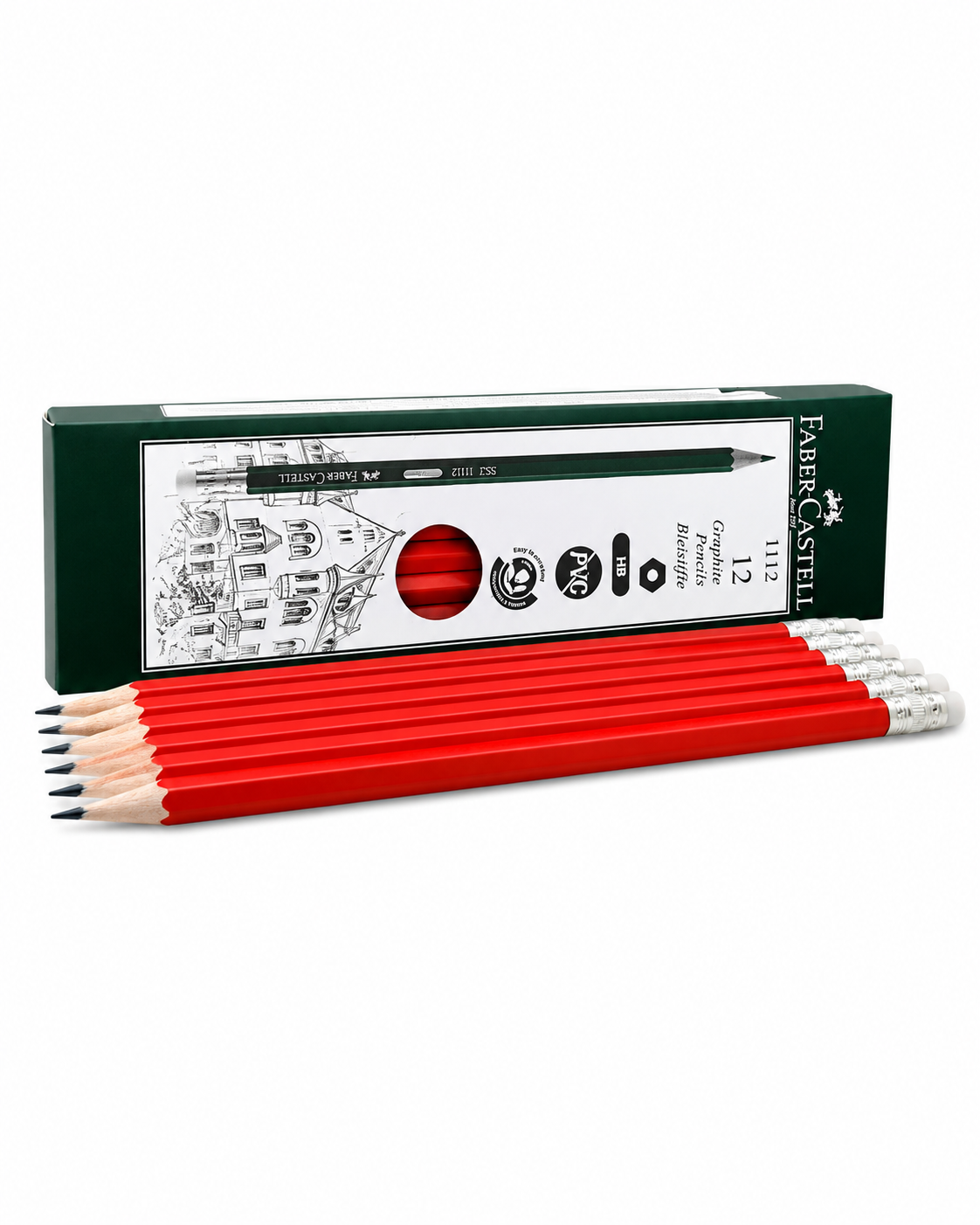 Faber-Castell 1112 Graphite Pencils HB – Pack of 12